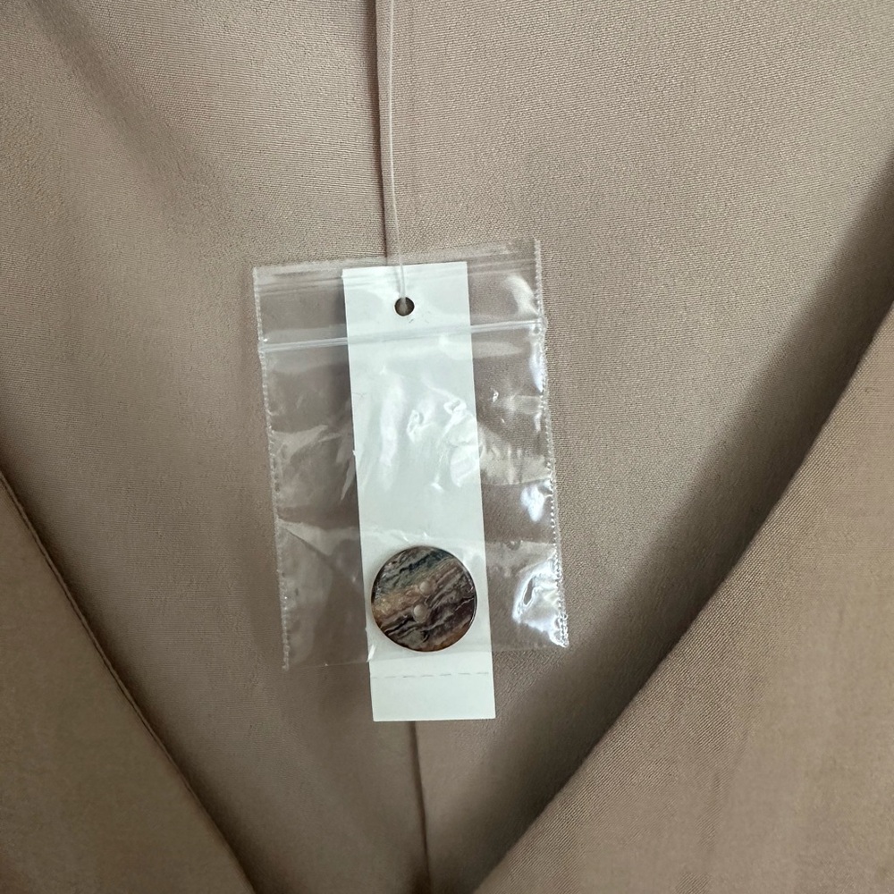 Madewell Tan Button-Down Vest Top View 5